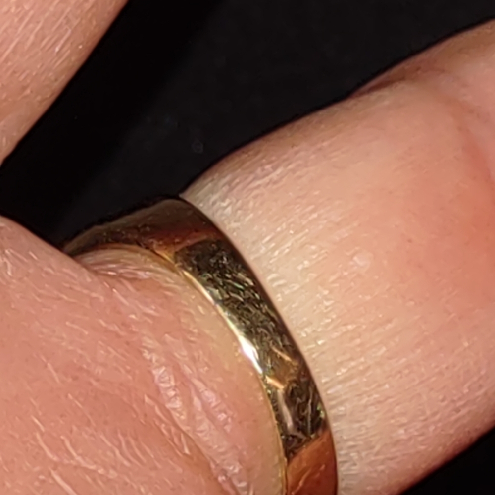 MEN'S heavy gold nugget ring with stone - Picture 3 of 7